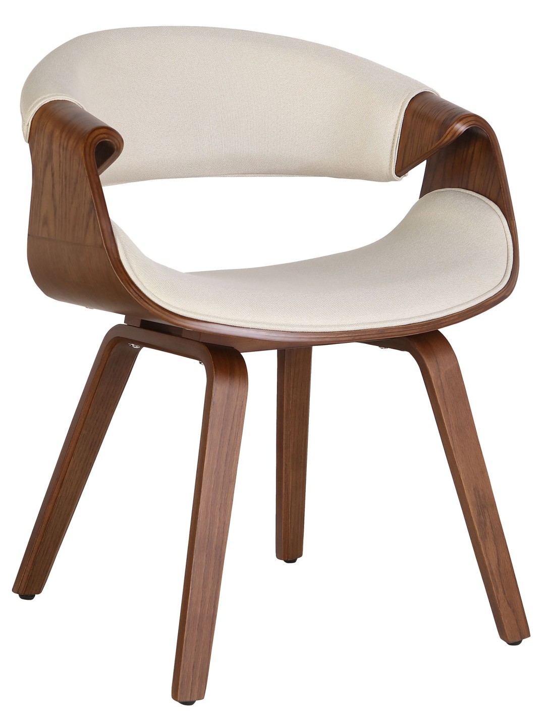 Chaise de salle à manger Foley tissu chêne, crème