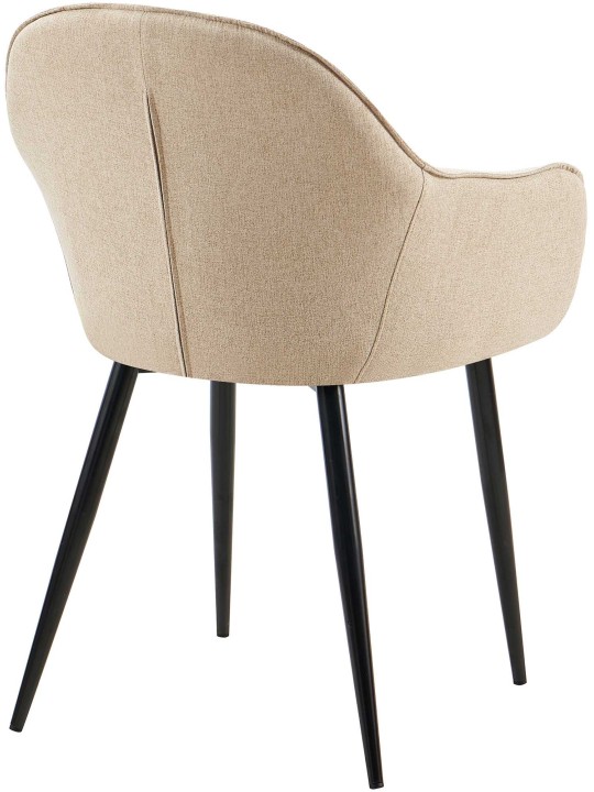 Lot de 2 chaises de salle à manger Boise tissu, taupe