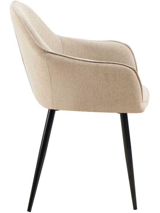 Lot de 2 chaises de salle à manger Boise tissu, taupe