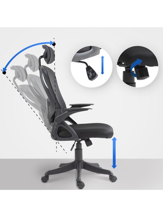 Chaise de bureau Taos, noir