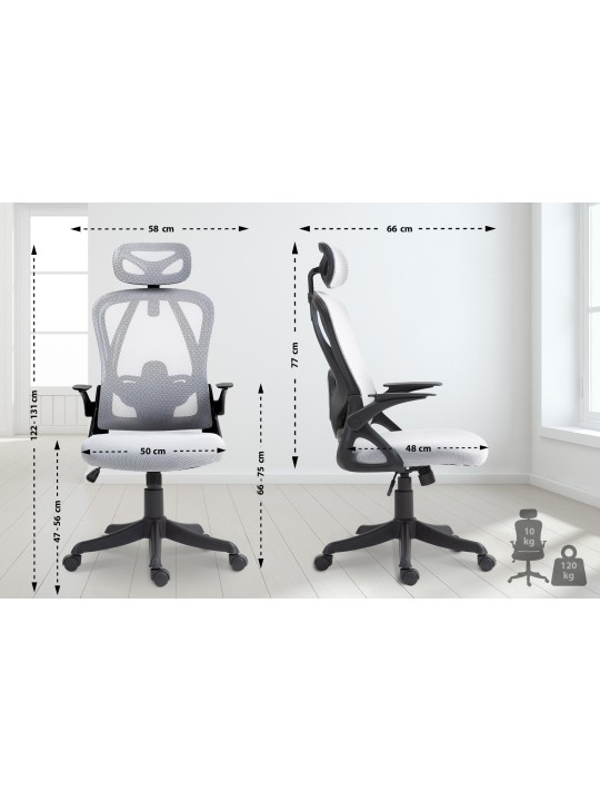 Chaise de bureau Taos, gris