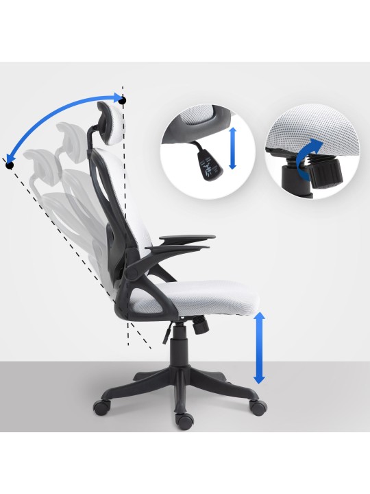 Chaise de bureau Taos, gris