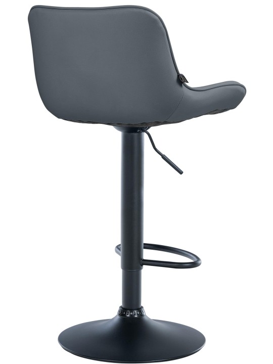 Lot de 2 tabourets de bar Vonore simili cuir, gris