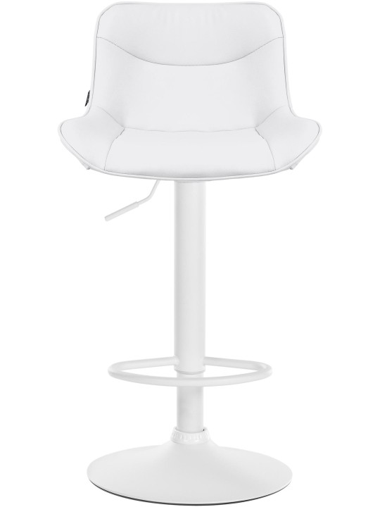 Lot de 2 tabourets de bar Vonore simili cuir, blanc