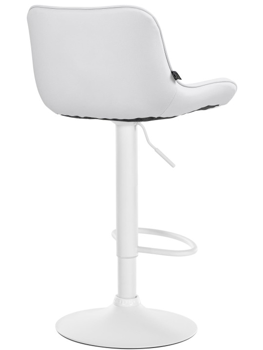 Lot de 2 tabourets de bar Vonore simili cuir, blanc