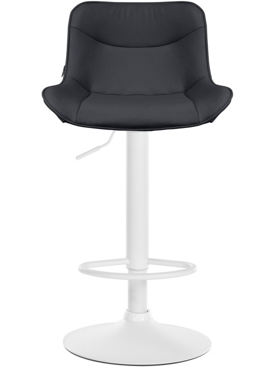 Lot de 2 tabourets de bar Vonore simili cuir, noir
