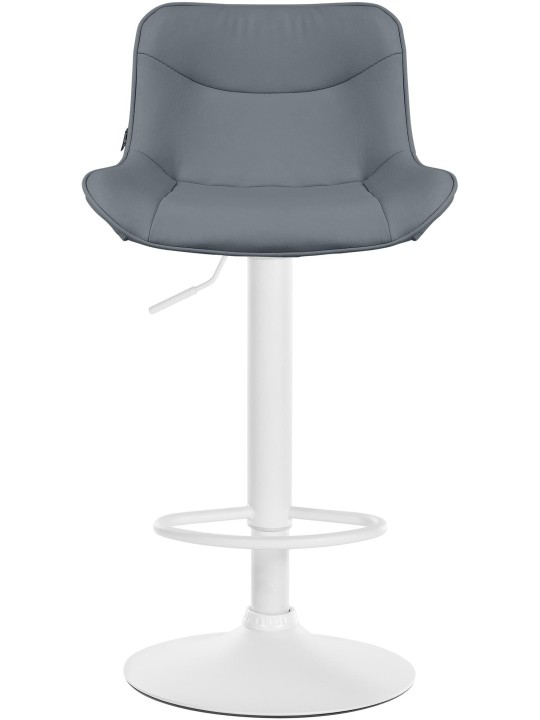 Lot de 2 tabourets de bar Vonore simili cuir, gris