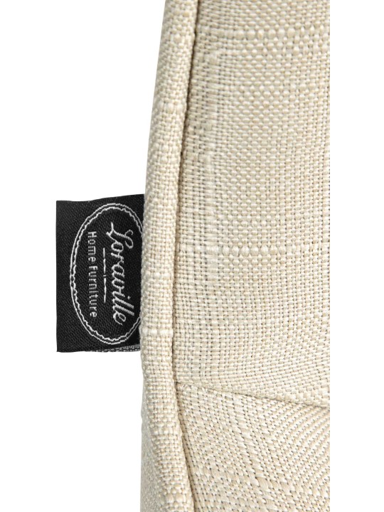 Lot de 2 tabourets de bar Vonore tissu, crème