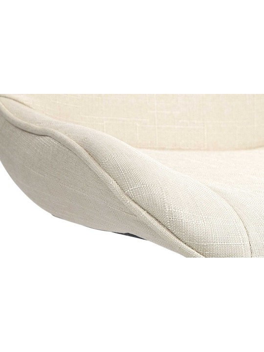 Lot de 2 tabourets de bar Vonore tissu, crème