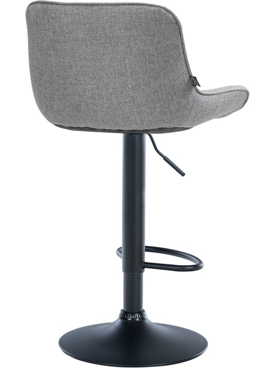 Lot de 2 tabourets de bar Vonore tissu, gris