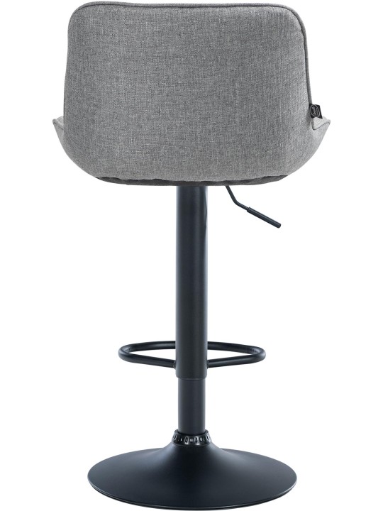 Lot de 2 tabourets de bar Vonore tissu, gris