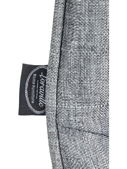 Lot de 2 tabourets de bar Vonore tissu, gris