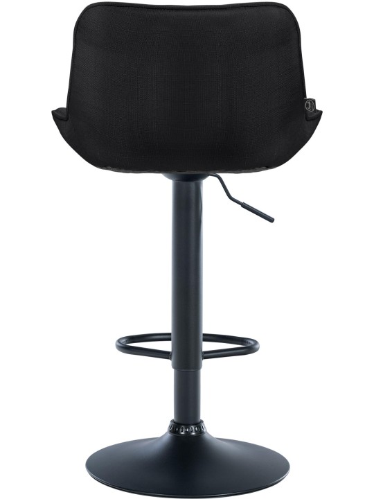 Lot de 2 tabourets de bar Vonore tissu, noir