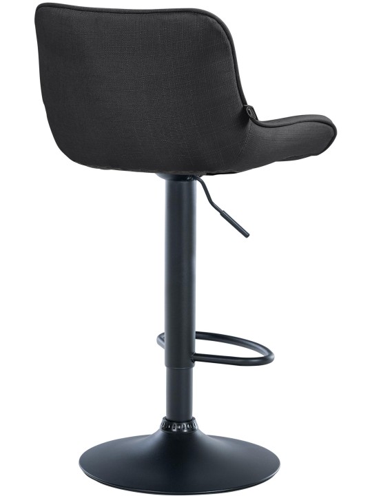 Lot de 2 tabourets de bar Vonore tissu, gris foncé