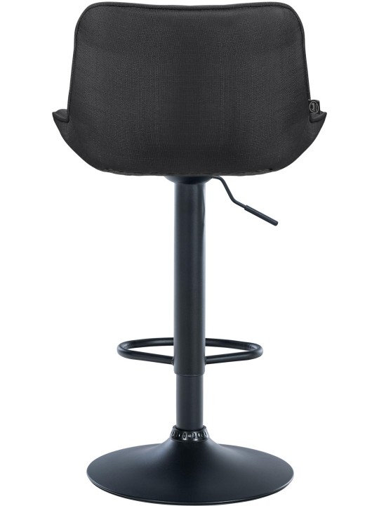 Lot de 2 tabourets de bar Vonore tissu, gris foncé