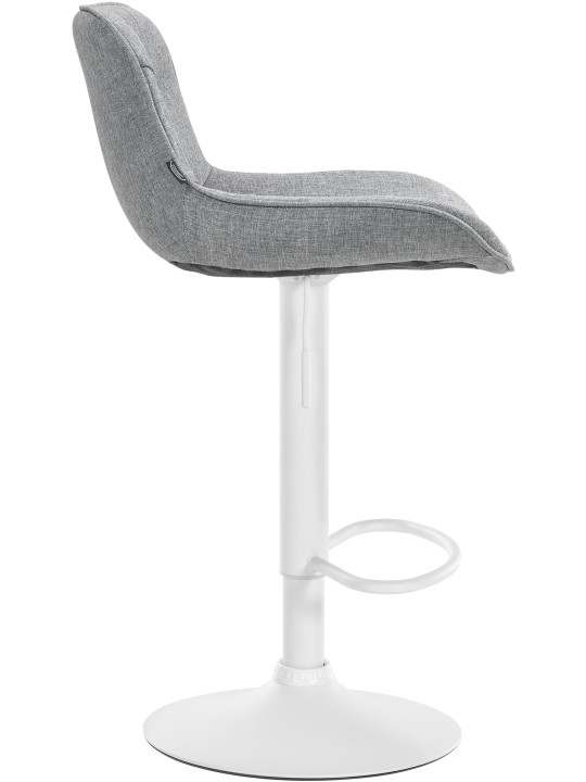Lot de 2 tabourets de bar Vonore tissu, gris