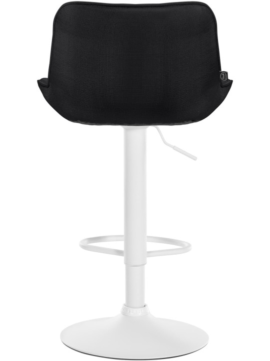 Lot de 2 tabourets de bar Vonore tissu, noir
