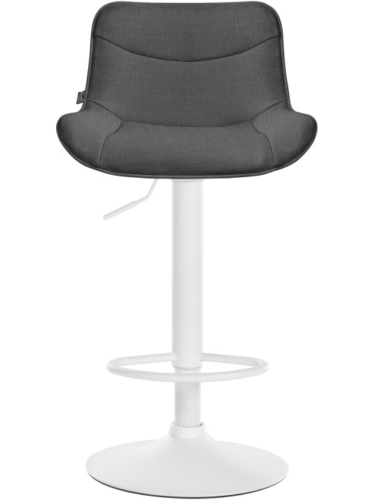 Lot de 2 tabourets de bar Vonore tissu, gris foncé