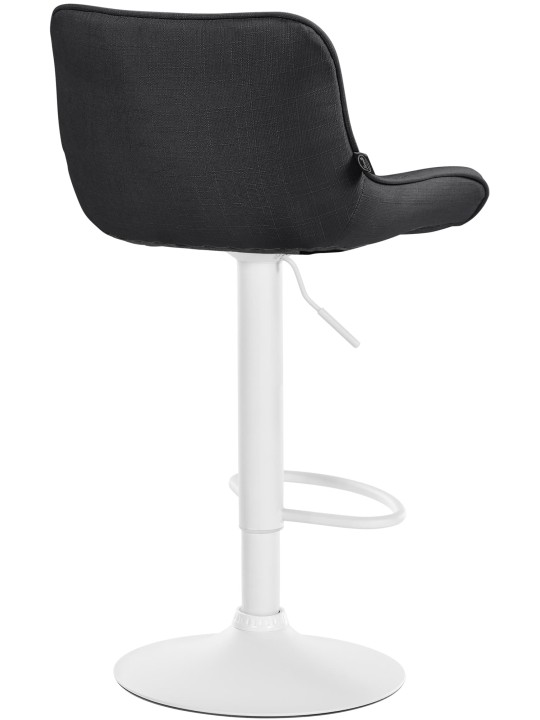 Lot de 2 tabourets de bar Vonore tissu, gris foncé