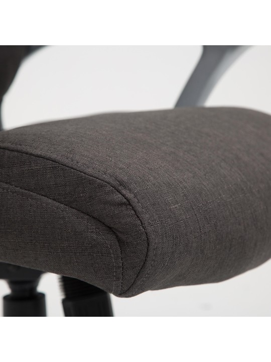 Chaise de bureau Texas V2 en tissu, gris foncé