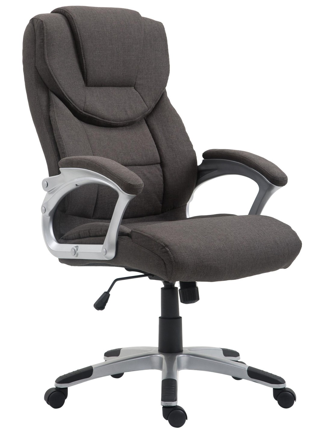 Chaise de bureau Texas V2 en tissu, gris foncé