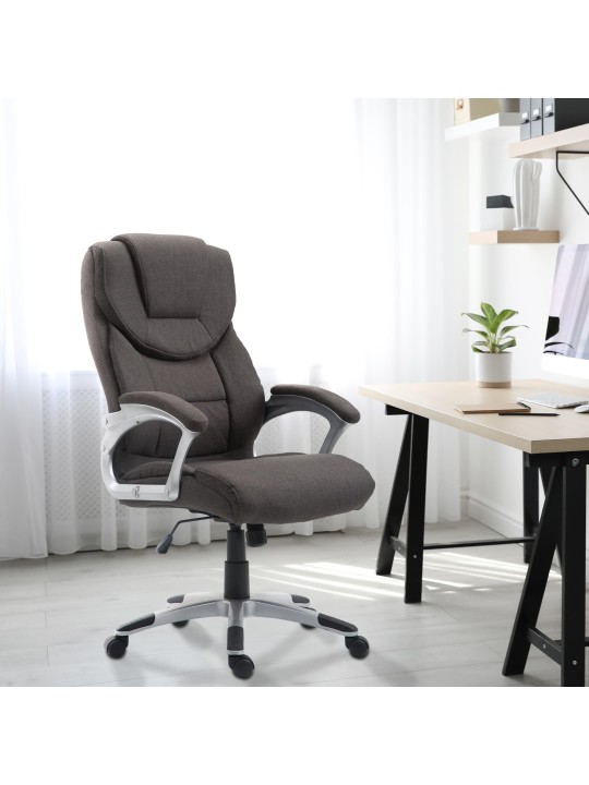 Chaise de bureau Texas V2 en tissu, gris foncé