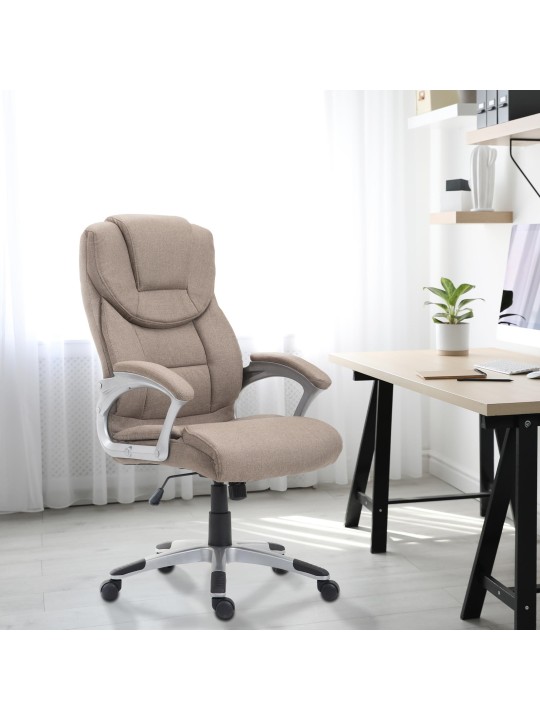 Chaise de bureau Texas V2 en tissu, taupe