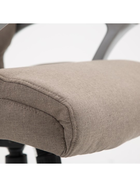Chaise de bureau Texas V2 en tissu, taupe