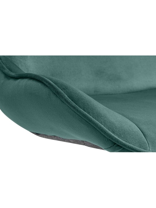 Lot de 2 tabourets de bar Vonore velours chrome, vert