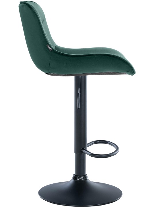 Lot de 2 tabourets de bar Vonore velours, vert Lot de 2 tabourets de bar Vonore velours, vert