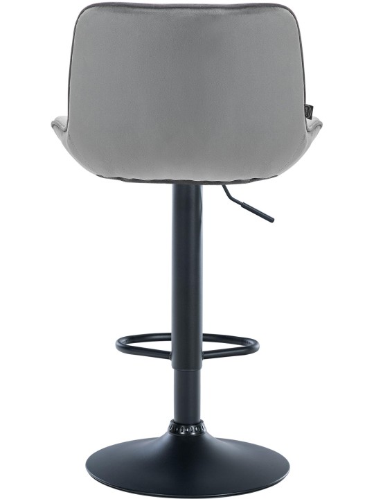 Lot de 2 tabourets de bar Vonore velours, gris Lot de 2 tabourets de bar Vonore velours, gris