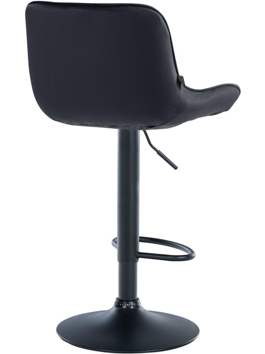 Lot de 2 tabourets de bar Vonore velours, noir