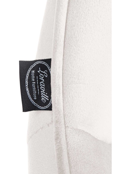 Lot de 2 tabourets de bar Vonore velours, crème