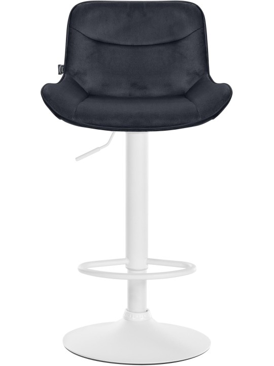 Lot de 2 tabourets de bar Vonore velours, noir