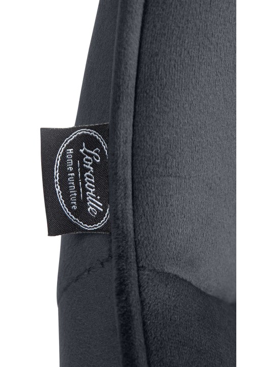 Lot de 2 tabourets de bar Vonore velours, noir