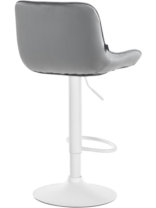 Lot de 2 tabourets de bar Vonore velours, gris