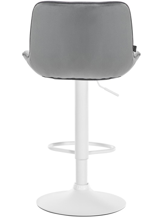 Lot de 2 tabourets de bar Vonore velours, gris
