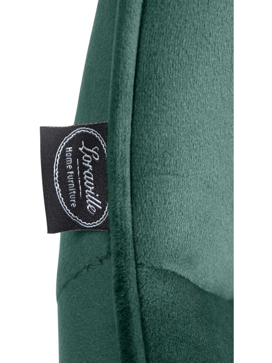 Lot de 2 tabourets de bar Vonore velours, vert