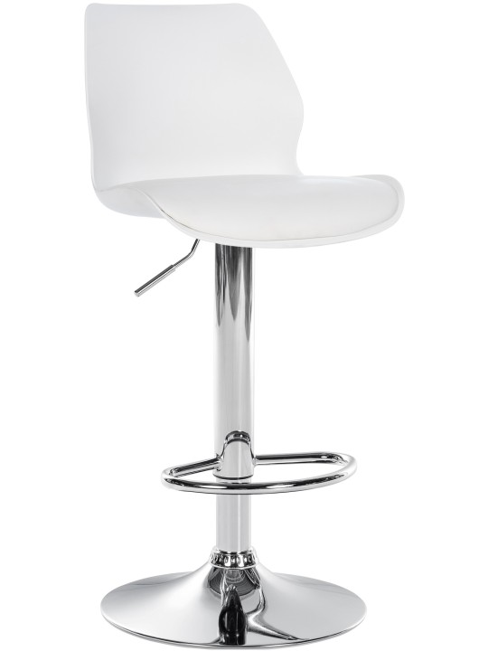 Tabouret de bar Gilbert plastique, blanc