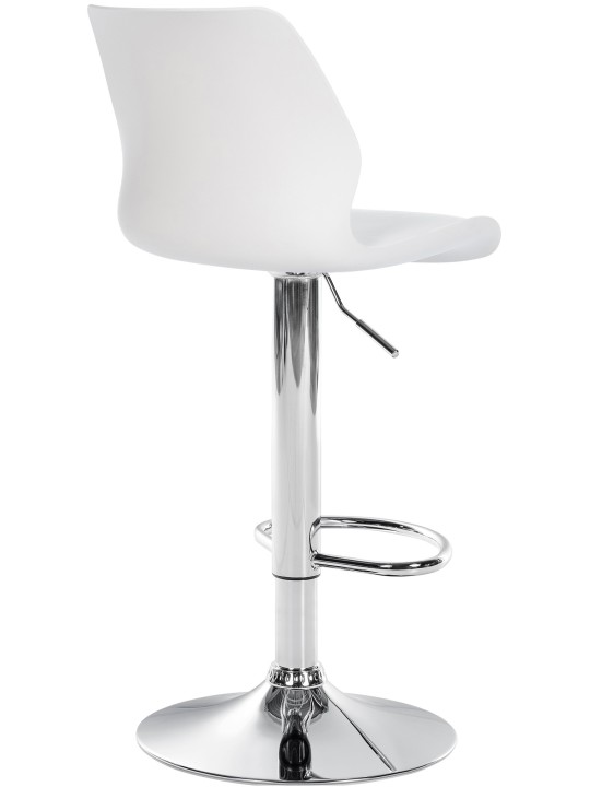Tabouret de bar Gilbert plastique, blanc
