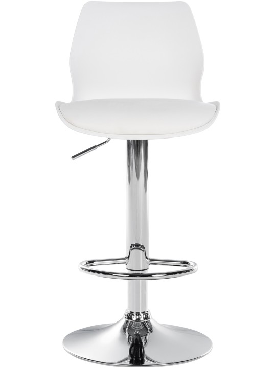 Lot de 2 tabourets de bar Gilbert plastique, blanc Lot de 2 tabourets de bar Gilbert plastique, blanc