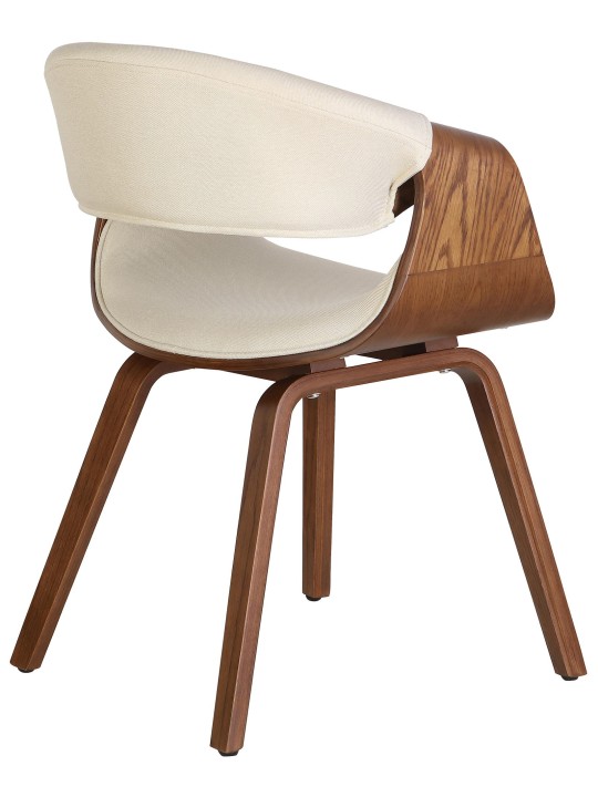 Lot de 2 chaises de salle à manger Foley en tissu, chêne/crème Lot de 2 chaises de salle à manger Foley en tissu, chêne/crème