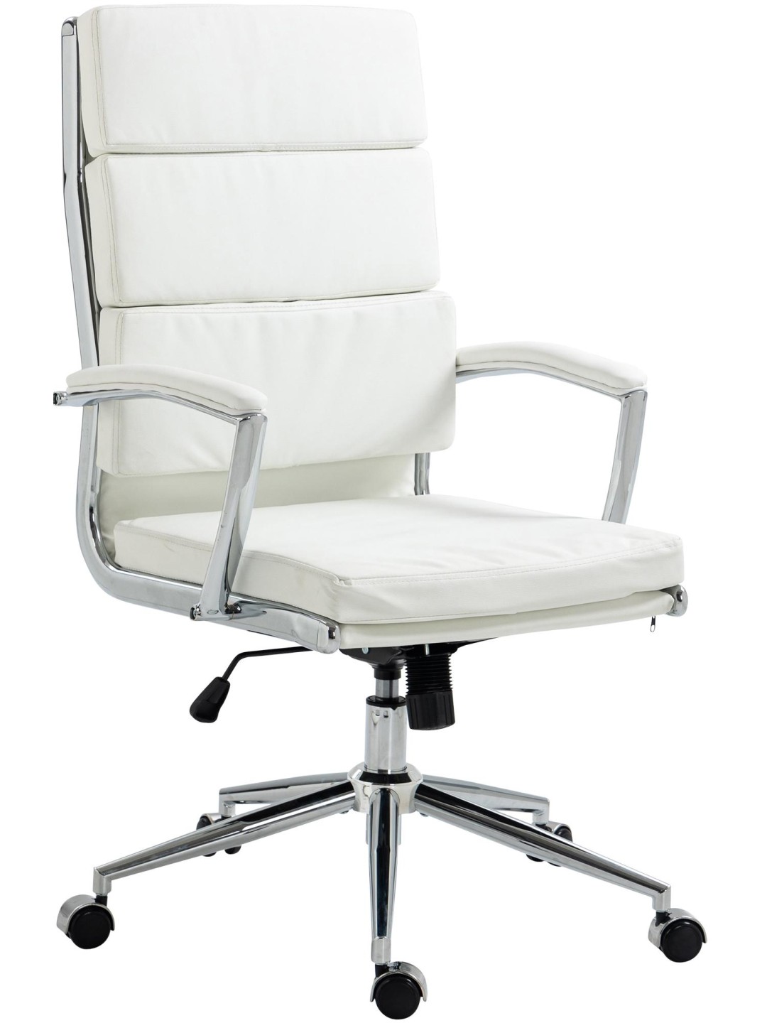 Chaise de bureau Cleveland simili cuir, blanc