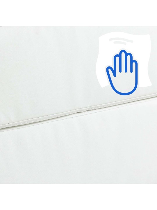 Chaise de bureau Cleveland simili cuir, blanc