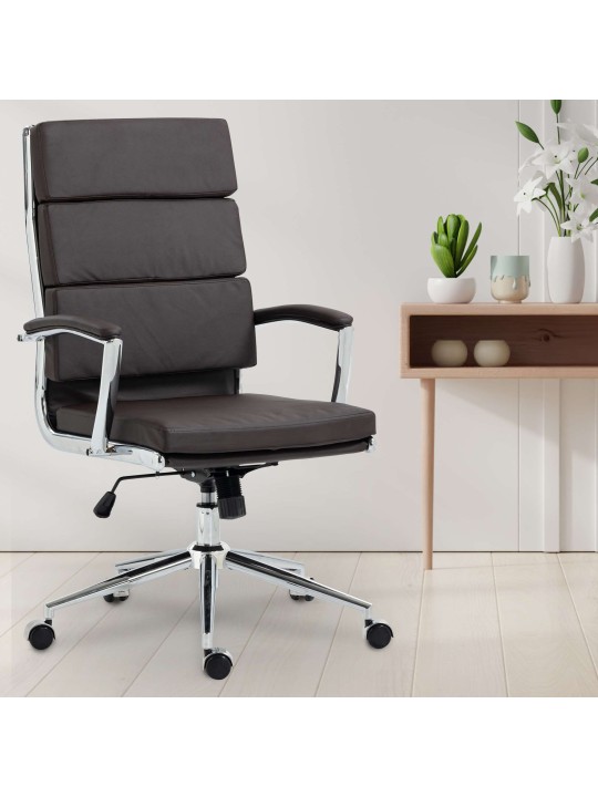 Chaise de bureau Cleveland simili cuir, brun Chaise de bureau Cleveland simili cuir, brun