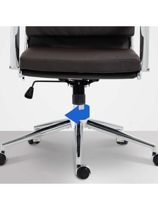 Chaise de bureau Cleveland simili cuir, brun Chaise de bureau Cleveland simili cuir, brun