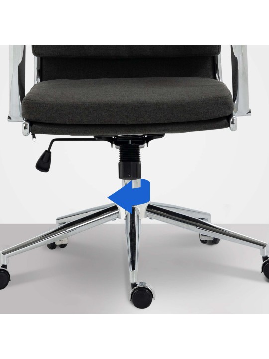 Chaise de bureau Cleveland tissu, gris foncé Chaise de bureau Cleveland tissu, gris foncé