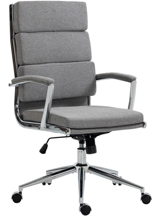 Chaise de bureau Cleveland tissu, gris