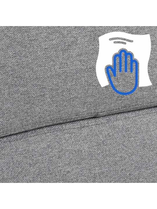 Chaise de bureau Cleveland tissu, gris