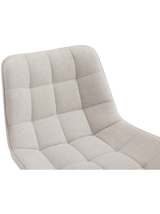 Lot de 2 tabourets de bar tissu Dartford, crème